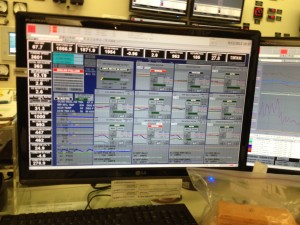 The screen the operator sees - only 3 people work the entire unit in any time block