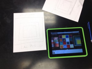 Student work mimicking Albers